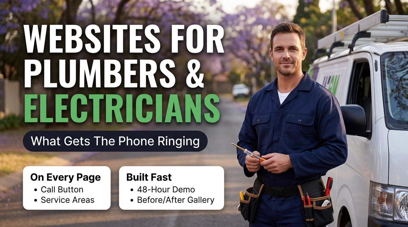 Websites for plumbers and electricians — what actually gets the phone ringing
